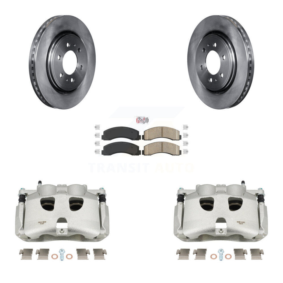 Front Disc Brake Caliper Rotors And Ceramic Pads Kit For 2018-2020 Ford F-150 KC8-100317N