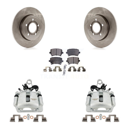 Rear Disc Brake Caliper Rotors And Ceramic Pads Kit For Audi A4 Quattro KC8-100318T by Transit Auto