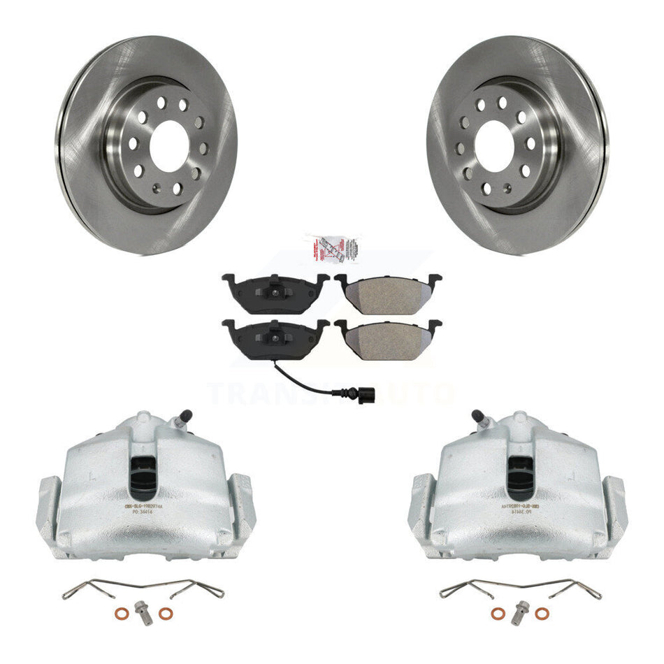 Front Disc Brake Caliper Rotors And Semi-Metallic Pads Kit For Volkswagen Jetta With 280mm Diameter Rotor KC8-100319N