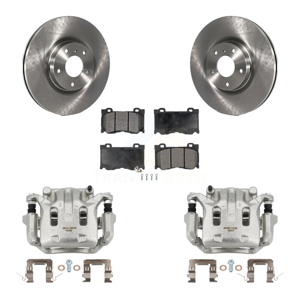Front Brake Caliper Rotors Semi-Metallic Pad Kit For INFINITI G37 AWD With Brembo Brakes KC8-100319P
