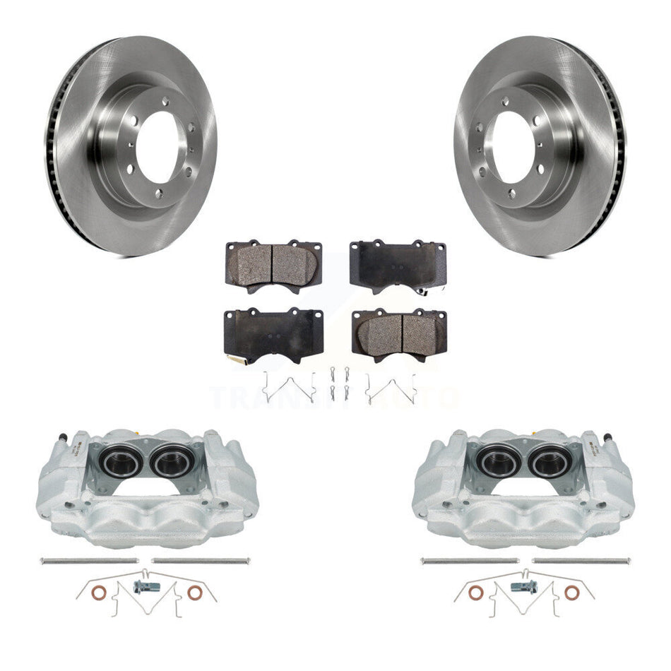Front Disc Brake Caliper Rotors And Semi-Metallic Pads Kit For Toyota 4Runner Lexus GX460 KC8-100320P