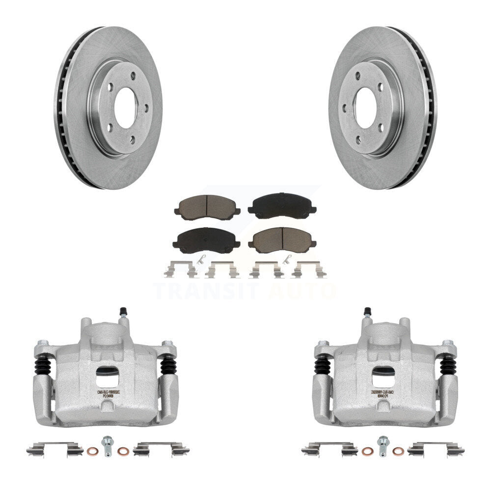 Front Disc Brake Caliper Rotors And Ceramic Pads Kit For Mitsubishi Lancer KC8-100321C