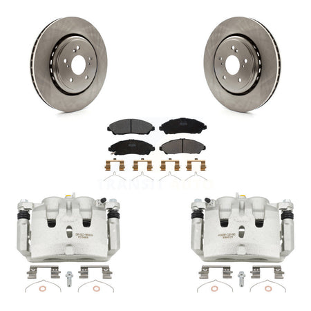 Front Disc Brake Caliper Rotors And Semi-Metallic Pads Kit For 2014-2016 Acura MDX KC8-100321P