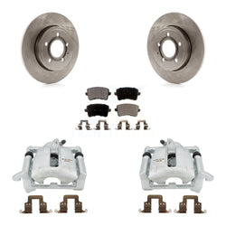Rear Disc Brake Caliper Rotors And Ceramic Pads Kit For 2009 Audi A4 Quattro Sedan Wagon With 288mm Diameter Rotor KC8-100322T