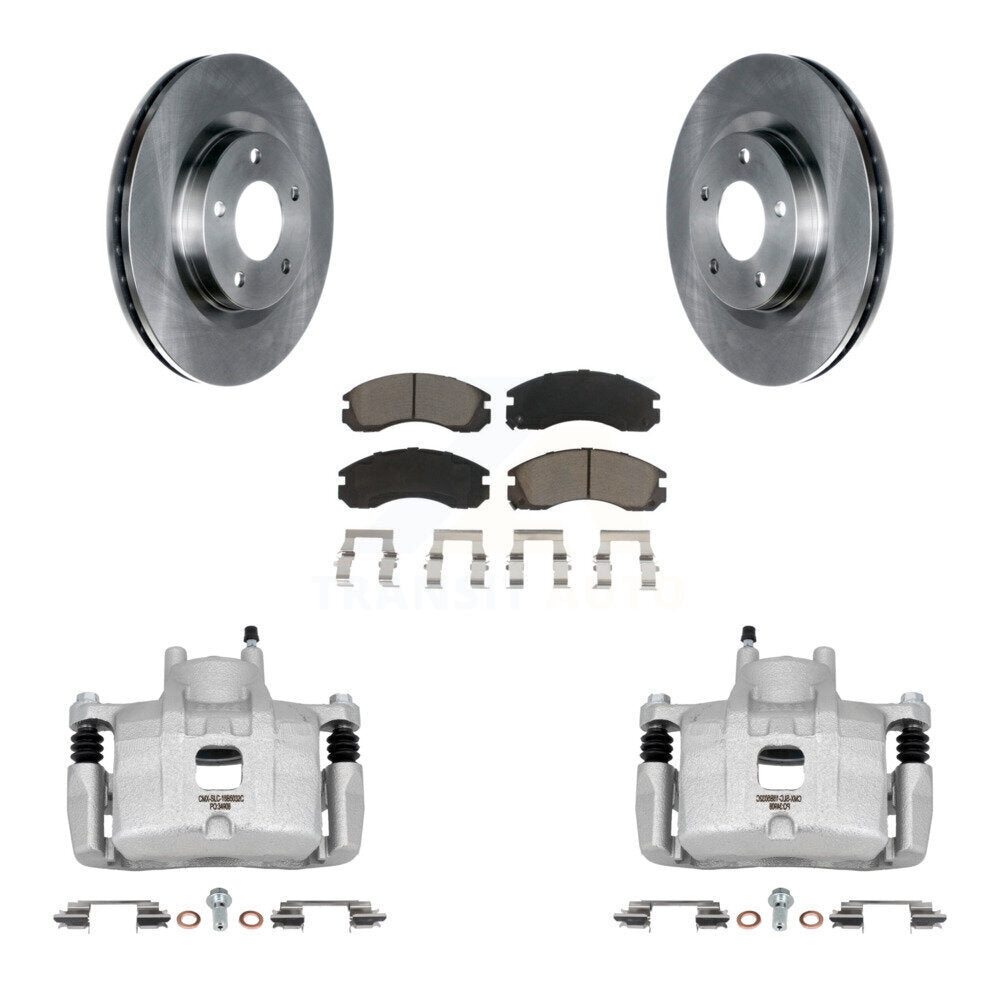 Front Disc Brake Caliper Rotors And Ceramic Pads Kit For Mitsubishi Lancer KC8-100323C