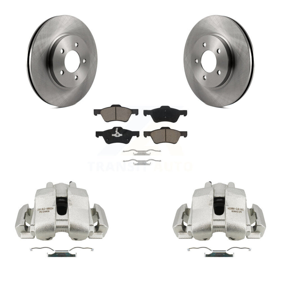 Front Disc Brake Caliper Rotors And Ceramic Pads Kit For Ford Escape Mercury Mariner KC8-100324C