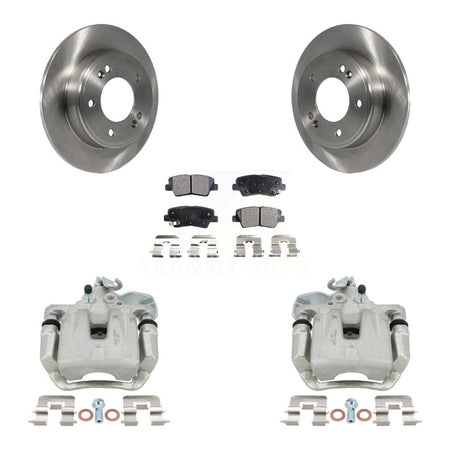 Rear Disc Brake Caliper Rotors And Ceramic Pads Kit For 2014-2016 Kia Soul KC8-100324T
