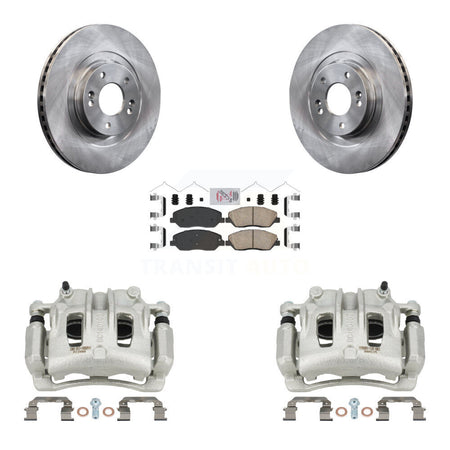 Front Disc Brake Caliper Rotors And Ceramic Pads Kit For Hyundai Santa Fe XL KC8-100326N