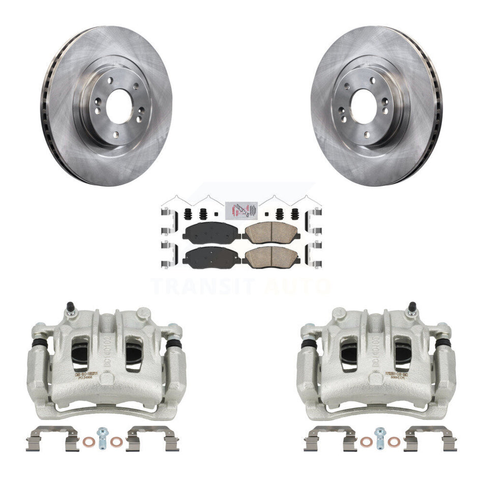 Front Disc Brake Caliper Rotors And Ceramic Pads Kit For Hyundai Santa Fe XL KC8-100326N