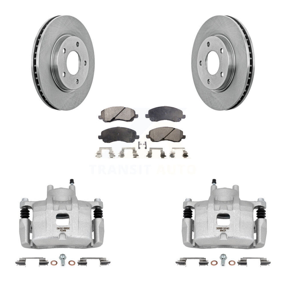 Front Disc Brake Caliper Rotors And Semi-Metallic Pads Kit For Mitsubishi Lancer KC8-100326P