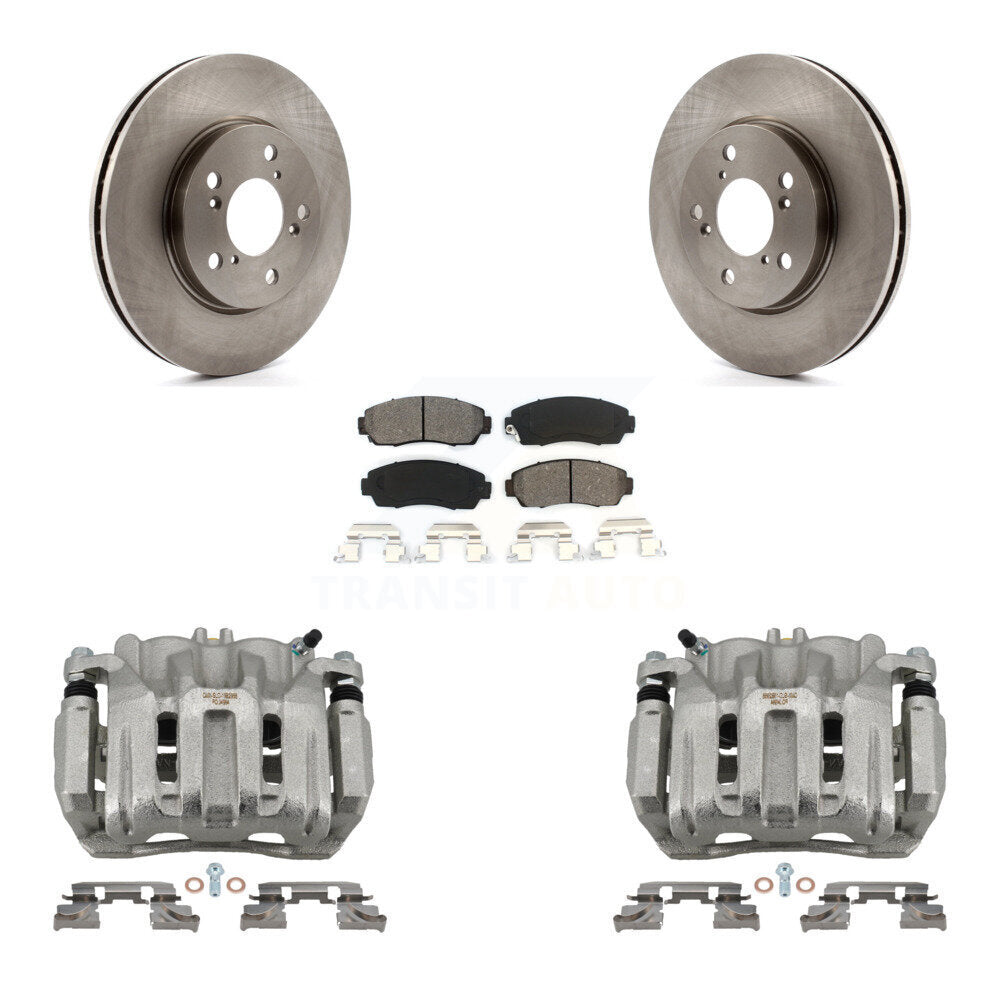 Front Disc Brake Caliper Rotors And Semi-Metallic Pads Kit For 2005-2010 Honda Odyssey KC8-100327S