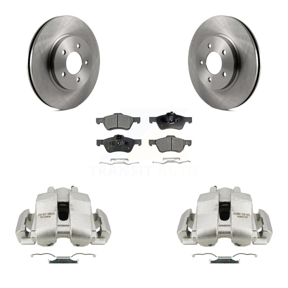 Front Disc Brake Caliper Rotors And Semi-Metallic Pads Kit For Ford Escape Mercury Mariner Mazda Tribute KC8-100328P