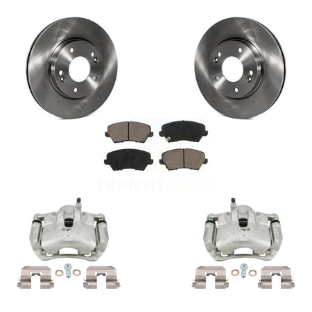 Front Brake Caliper Rotor & Ceramic Pad Kit For Kia Forte Hyundai Elantra GT Forte5 Koup KC8-100329C