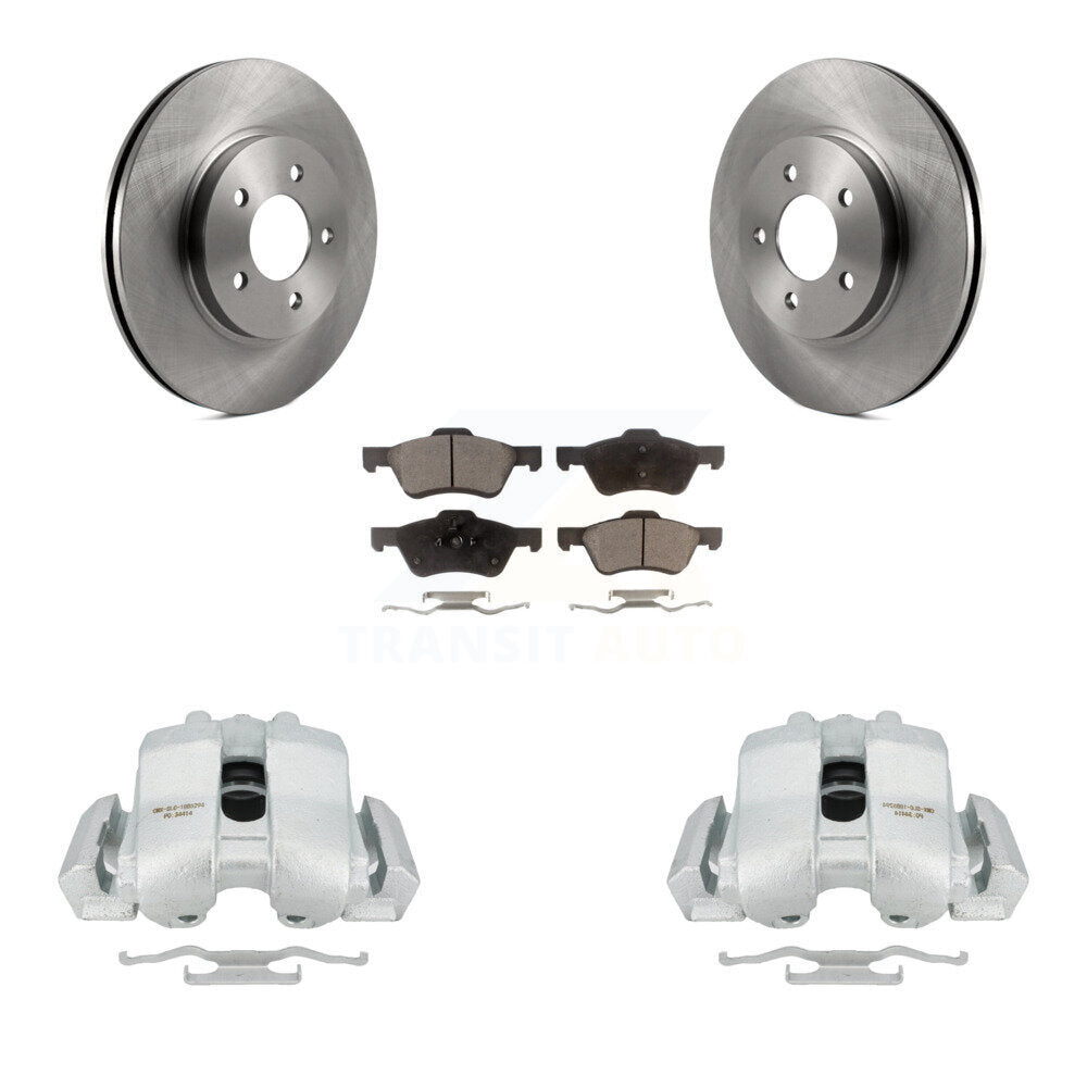 Front Disc Brake Caliper Rotors And Semi-Metallic Pads Kit For Ford Escape Mercury Mariner KC8-100329P by Transit Auto