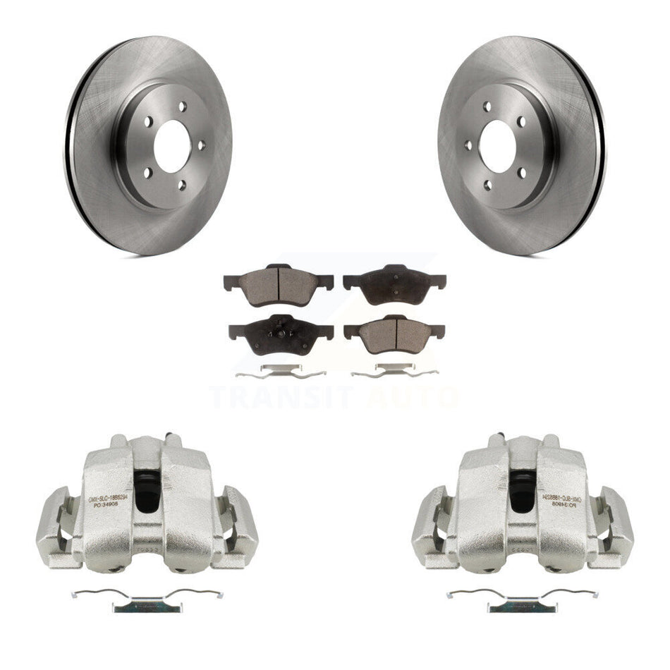 Front Disc Brake Caliper Rotors And Semi-Metallic Pads Kit For Ford Escape Mercury Mariner KC8-100329P