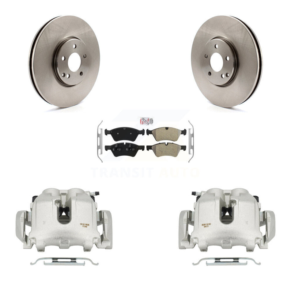 Front Brake Caliper Rotor And Semi-Metallic Pad Kit For 2007-2009 Mercedes-Benz E550 AWD KC8-100330N