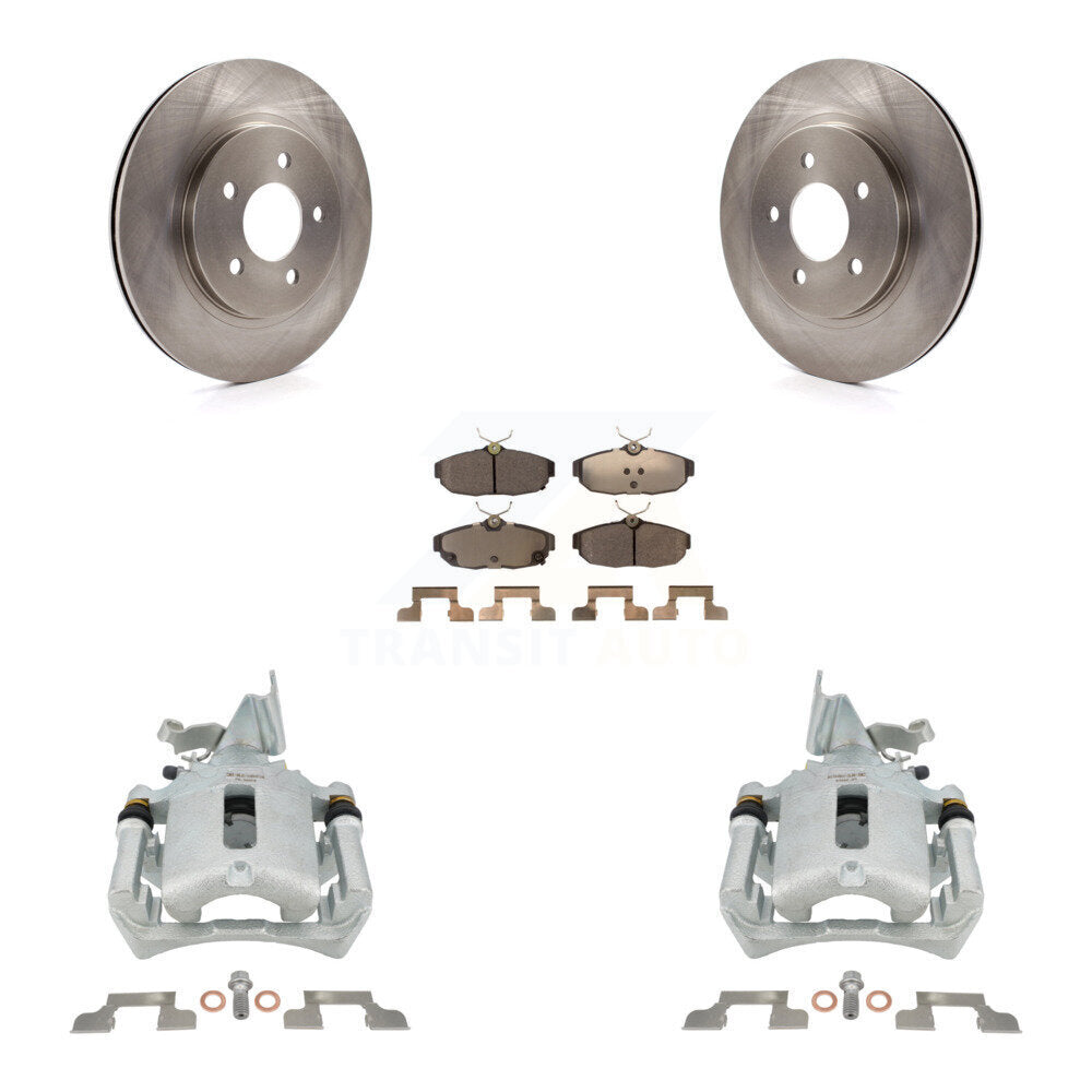 Rear Disc Brake Caliper Rotors And Ceramic Pads Kit For Ford Mustang KC8-100330T