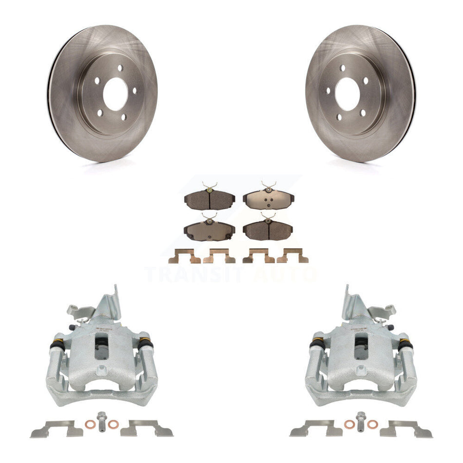 Rear Disc Brake Caliper Rotors And Ceramic Pads Kit For Ford Mustang KC8-100330T