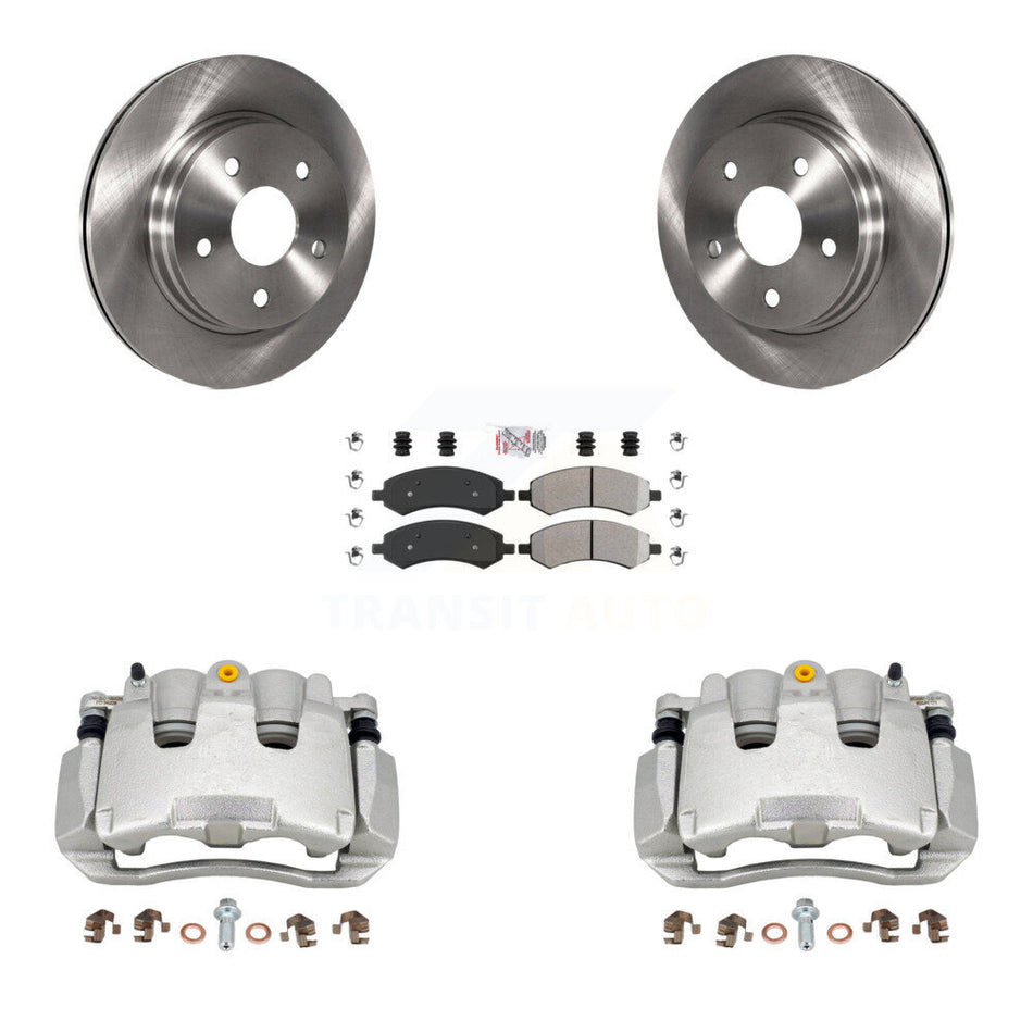 Front Disc Brake Caliper Rotors And Semi-Metallic Pads Kit For Ram 1500 Classic Dodge KC8-100331N
