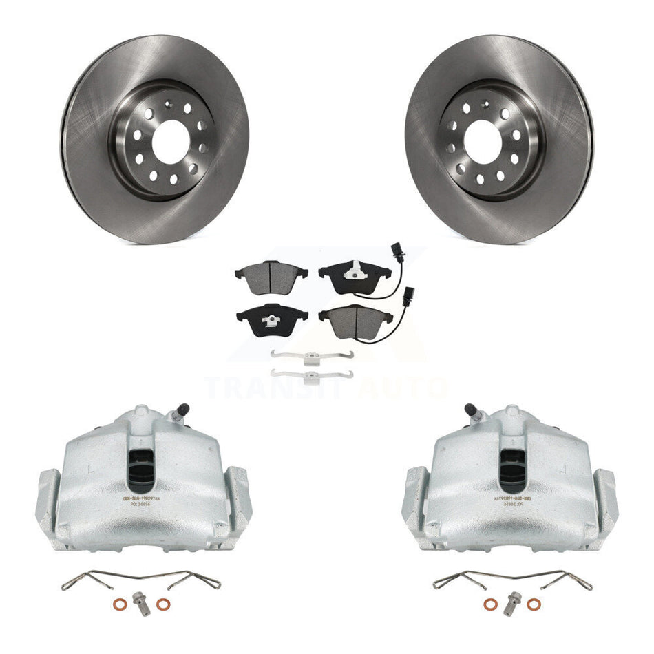 Front Disc Brake Caliper Rotors And Semi-Metallic Pads Kit For 2010 Volkswagen CC Passat KC8-100331S