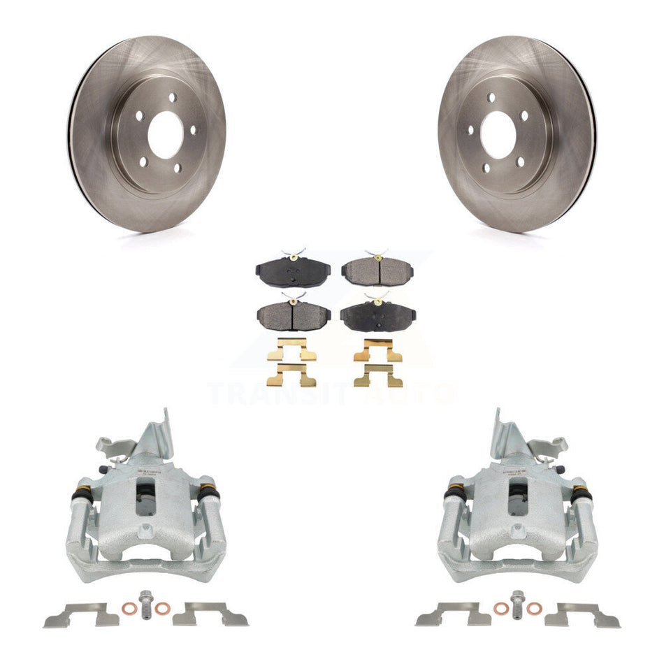 Rear Disc Brake Caliper Rotors And Ceramic Pads Kit For Ford Mustang KC8-100331T