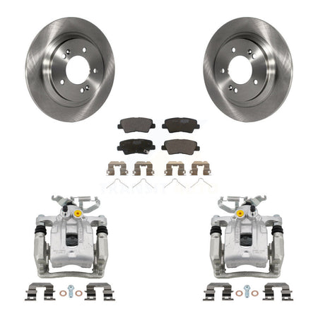 Rear Disc Brake Caliper Rotors And Ceramic Pads Kit For Hyundai Ioniq Kia Niro KC8-100332T