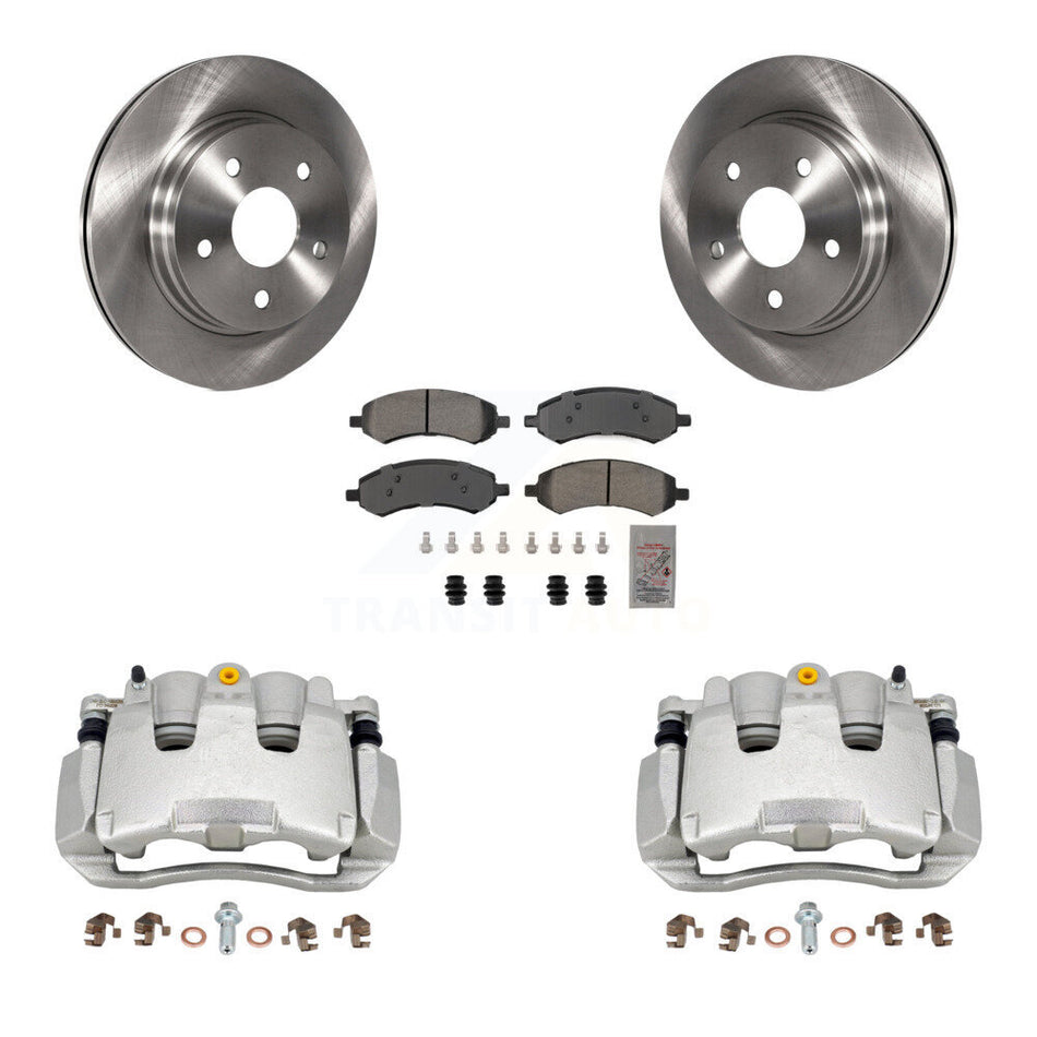 Front Disc Brake Caliper Rotors And Semi-Metallic Pads Kit For Ram 1500 Classic Dodge KC8-100334N