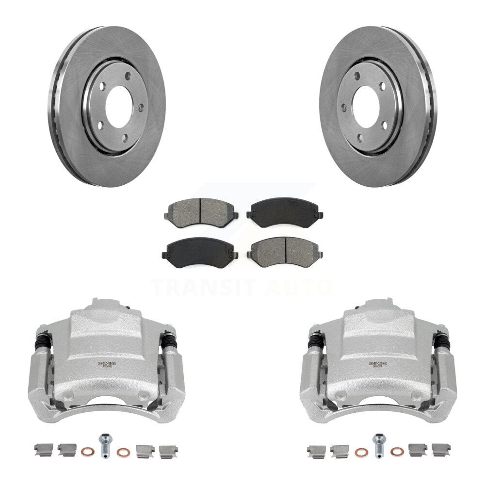Front Brake Caliper Rotors Semi-Metallic Pad Kit For Dodge Caravan Grand Chrysler Town & KC8-100334S