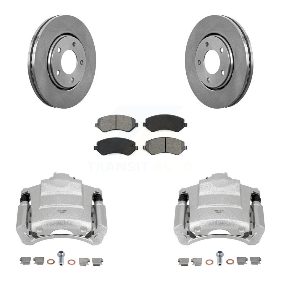 Front Brake Caliper Rotors Semi-Metallic Pad Kit For Dodge Caravan Grand Chrysler Town & KC8-100334S