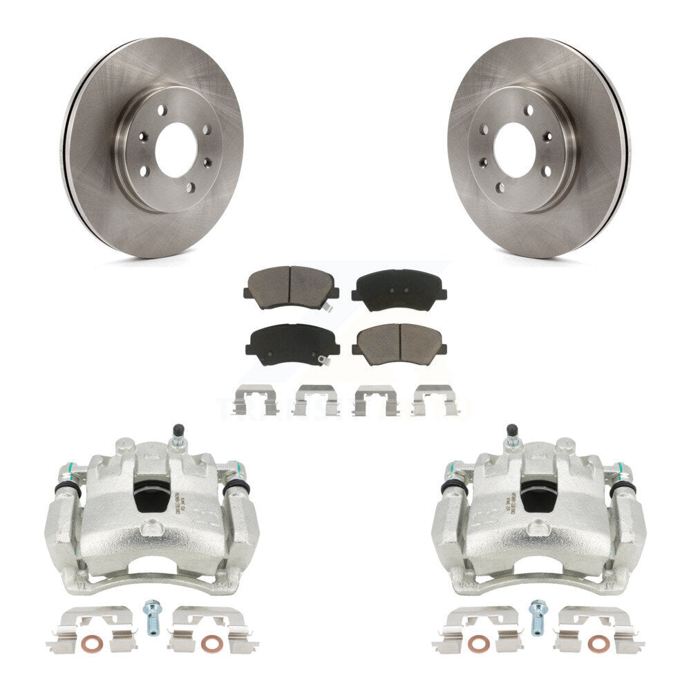 Front Disc Brake Caliper Rotors And Ceramic Pads Kit For Hyundai Accent Kia Rio KC8-100335C by Transit Auto