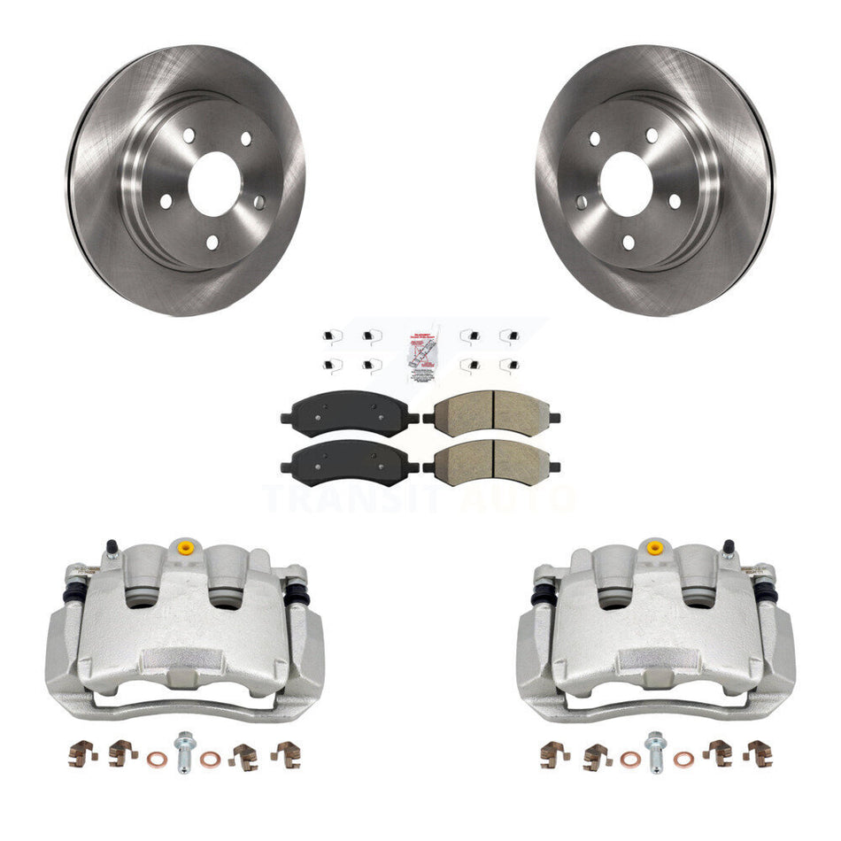 Front Disc Brake Caliper Rotors And Semi-Metallic Pads Kit For Ram 1500 Classic Dodge KC8-100335N