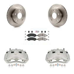 Front Disc Brake Caliper Rotors And Semi-Metallic Pads Kit For Dodge Dakota Mitsubishi Raider KC8-100336N