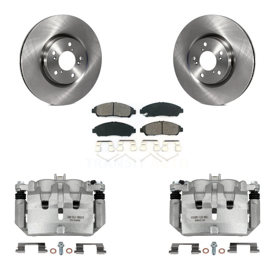 Front Disc Brake Caliper Rotors And Semi-Metallic Pads Kit For Acura MDX ZDX KC8-100336S
