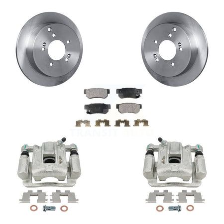 Rear Disc Brake Caliper Rotors And Ceramic Pads Kit For 2001-2006 Hyundai Santa Fe KC8-100336T