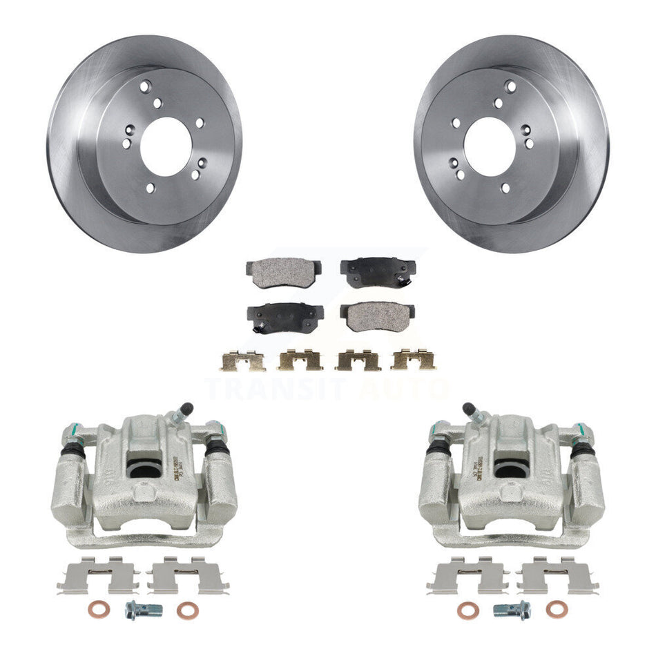 Rear Disc Brake Caliper Rotors And Ceramic Pads Kit For 2001-2006 Hyundai Santa Fe KC8-100336T
