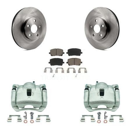 Front Disc Brake Caliper Rotors & Ceramic Pad Kit For Toyota Corolla Matrix Pontiac Vibe KC8-100337C