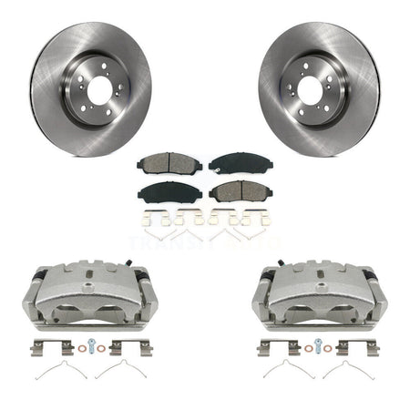 Front Disc Brake Caliper Rotors And Semi-Metallic Pads Kit For 2009-2015 Honda Pilot KC8-100337S