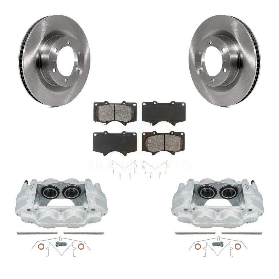 Front Disc Brake Caliper Rotors And Semi-Metallic Pads Kit For Toyota 4Runner Lexus GX460 KC8-100338S by Transit Auto