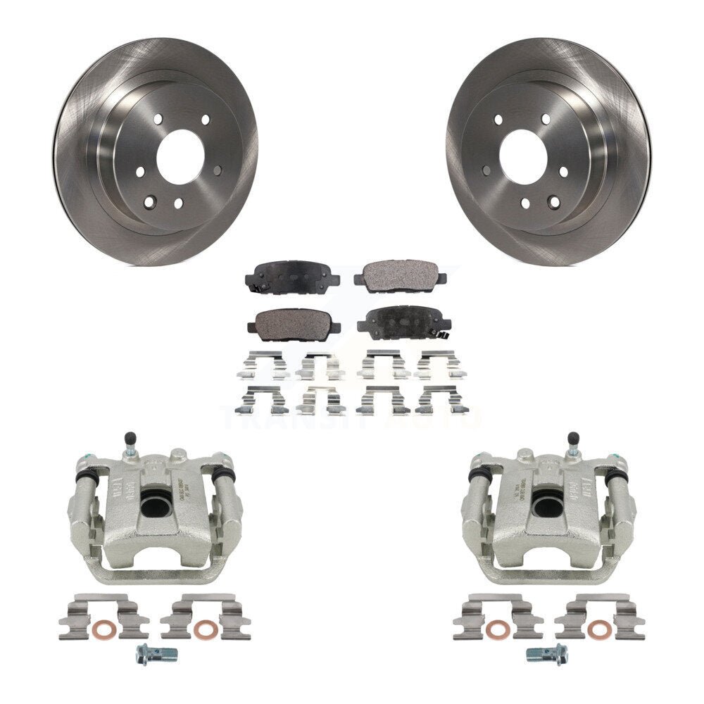 Rear Disc Brake Caliper Rotors And Ceramic Pads Kit For Nissan Rogue Select X-Trail KC8-100338T by Transit Auto