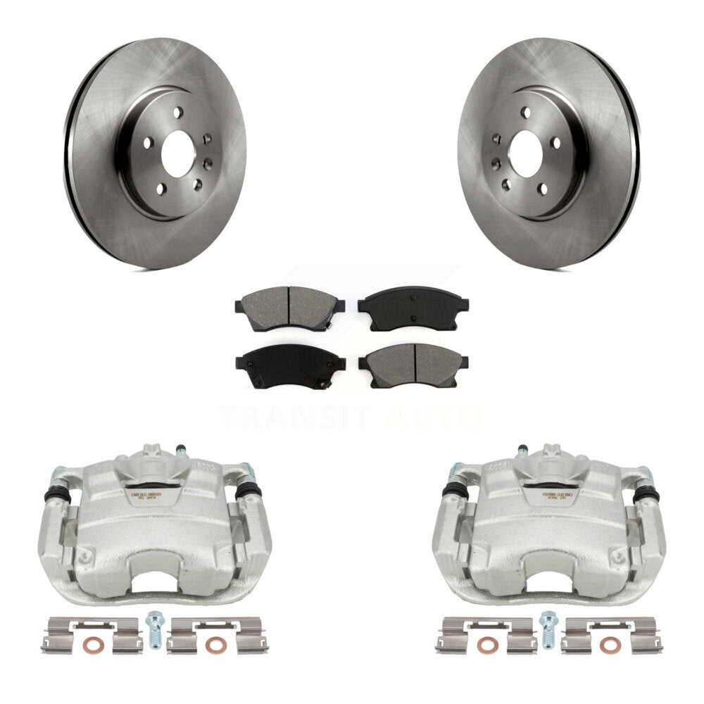 Front Disc Brake Caliper Rotors And Semi-Metallic Pads Kit For 2013-2017 Buick Encore Chevrolet Trax KC8-100339S by Transit Auto