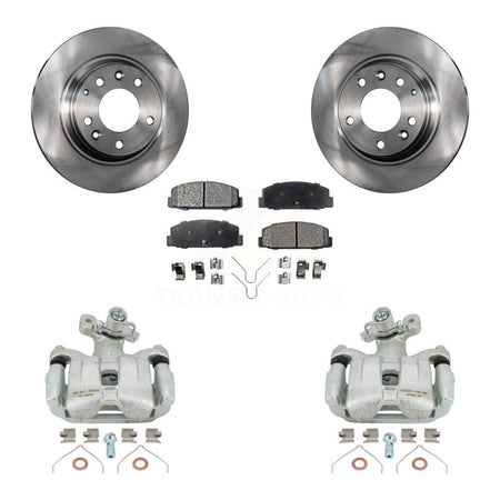 Rear Disc Brake Caliper Rotors And Ceramic Pads Kit For 2003-2005 Mazda 6 KC8-100339T by Transit Auto