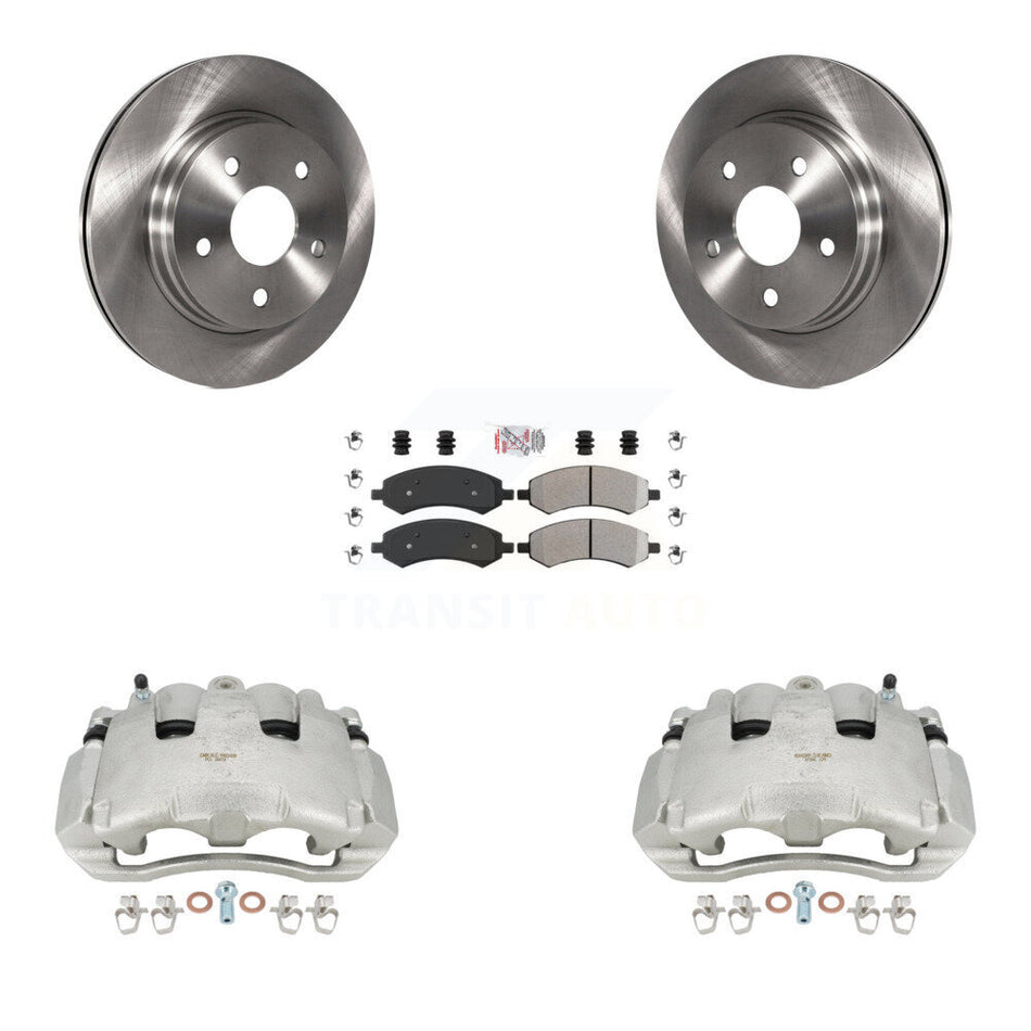 Front Disc Brake Caliper Rotors And Semi-Metallic Pads Kit For Dodge Ram 1500 KC8-100340N by Transit Auto