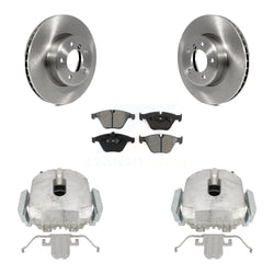 Front Disc Brake Caliper Rotors And Semi-Metallic Pads Kit For 2007 BMW 525i Automatic transmission With 324mm Diameter Rotor From 01 07 KC8-100340S