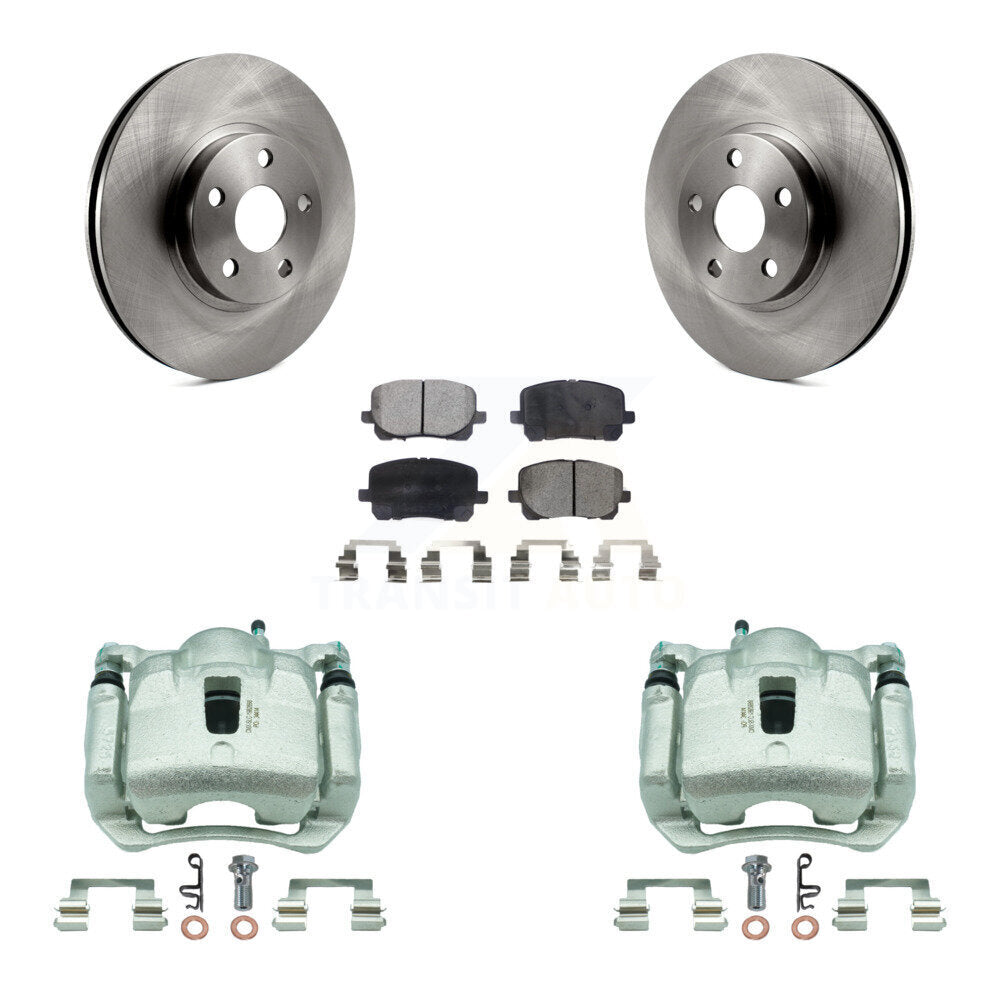 Front Brake Caliper Rotor & Semi-Metallic Pad Kit For Toyota Corolla Matrix Pontiac Vibe KC8-100341P