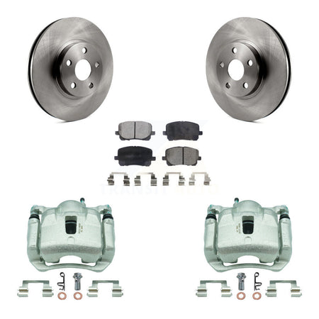 Front Brake Caliper Rotor & Semi-Metallic Pad Kit For Toyota Corolla Matrix Pontiac Vibe KC8-100341P