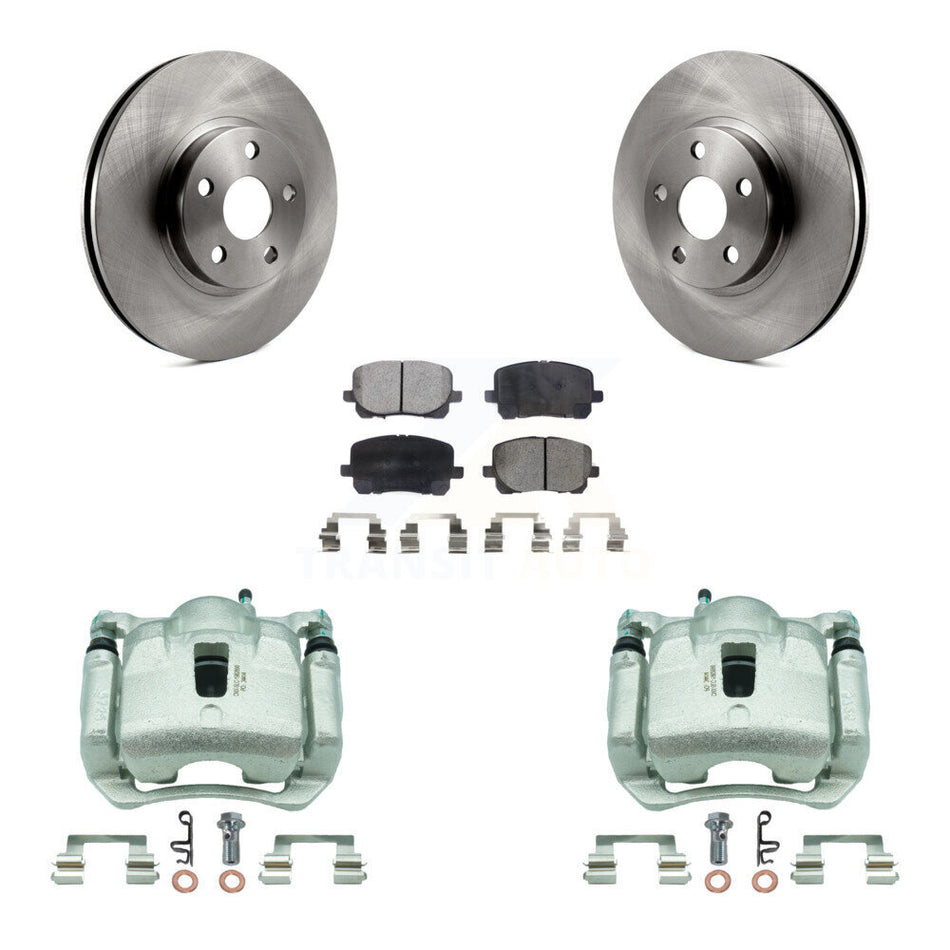 Front Brake Caliper Rotor & Semi-Metallic Pad Kit For Toyota Corolla Matrix Pontiac Vibe KC8-100341P