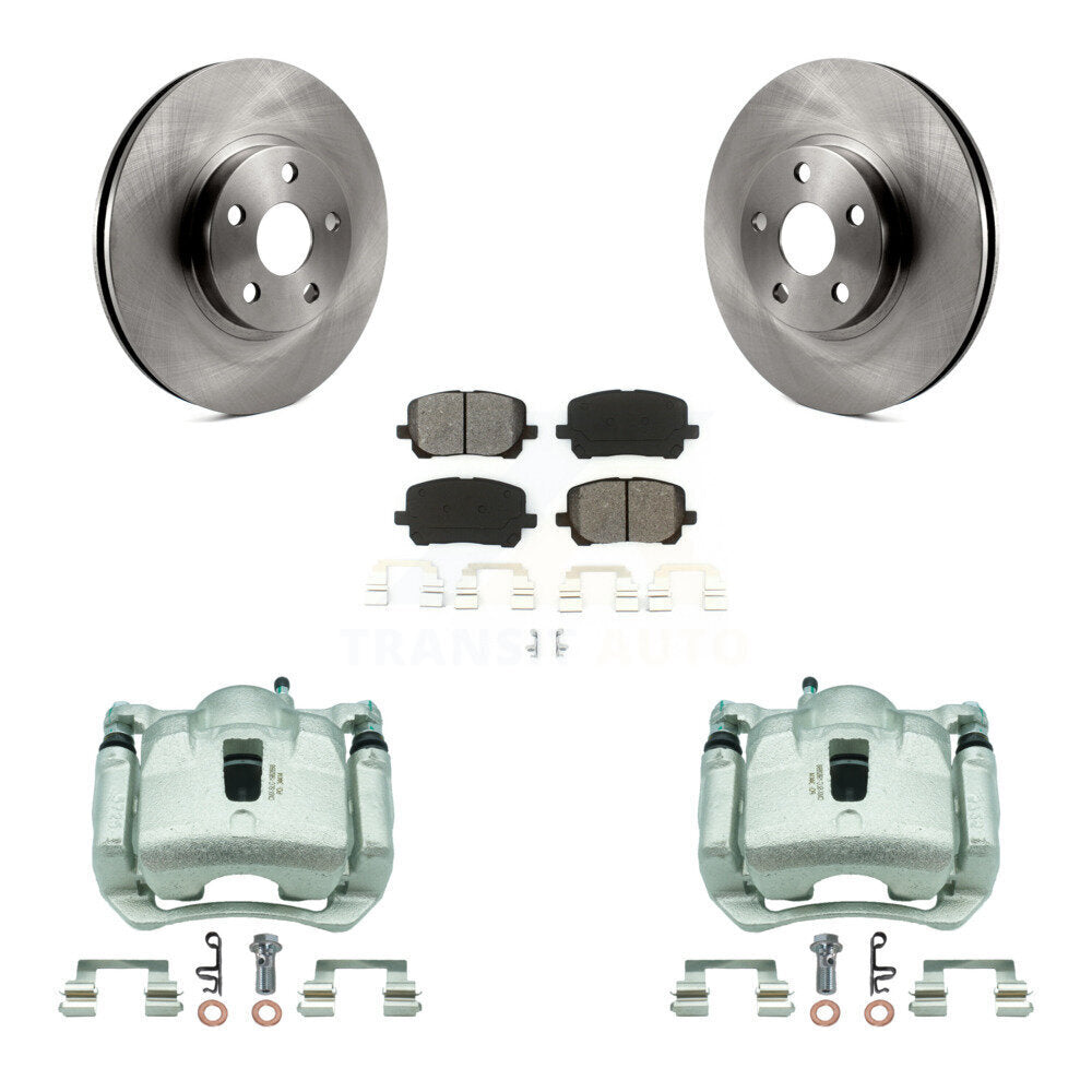 Front Brake Caliper Rotor & Semi-Metallic Pad Kit For Toyota Corolla Matrix Pontiac Vibe KC8-100341S