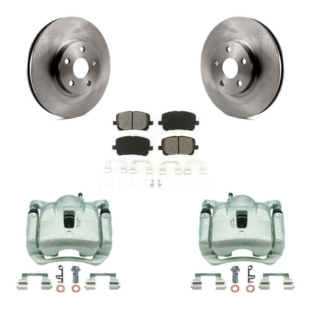Front Brake Caliper Rotor & Semi-Metallic Pad Kit For Toyota Corolla Matrix Pontiac Vibe KC8-100341S