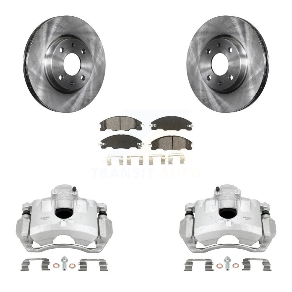Front Disc Brake Caliper Rotors And Semi-Metallic Pads Kit For Ford Focus KC8-100342S
