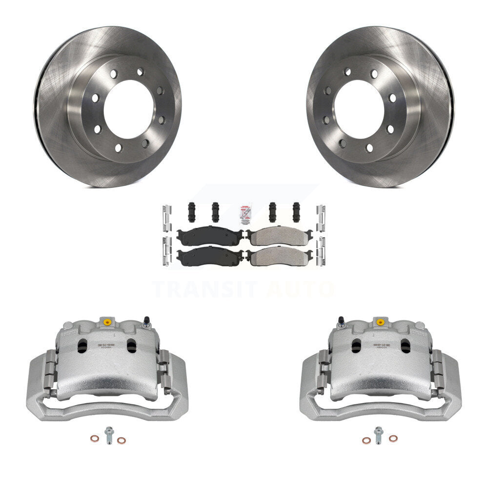Front Disc Brake Caliper Rotors And Semi-Metallic Pads Kit For Dodge Ram 1500 3500 2500 KC8-100343N